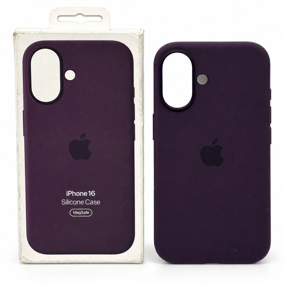 Apple iPhone 16 Silicone Case with MagSafe Plum Purple A3313 With Box